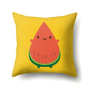 Axyaa Fresh Summer Fruit Printed Cushion Cover for Home Sofa 45x45cm