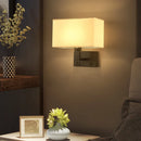 Axyaa LED Fabric Wall Sconce with Switch for Bedroom Living Room Hotel Home