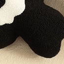 Axyaa Black Flower Pillows - Christmas Decorative 3D Cushion for Home & Hallowmas
