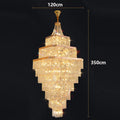 Axyaa Crystal Chandelier | Modern Stair & Living Room Lighting