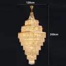 Axyaa Crystal Chandelier: Modern Luxury Stair & Living Room Lighting
