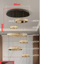 Axyaa Crystal Chandelier Stair Pendant Lamp Living Room Pendant Lights Interior Lighting