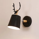 Axyaa Iron Antler Chandelier Kitchen Restaurant Bar Lighting E27, Nordic Minimalist Modern, Black White Wood