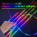 Axyaa Car Interior LED Ambient Lights - Colorful Fiber Optic Atmosphere Strips