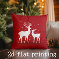 Axyaa Christmas Scene Pattern Cushion Cover for Sofa, Bedroom, Car - Festive Home Decor