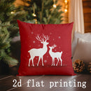 Axyaa Christmas Scene Pattern Cushion Cover for Sofa, Bedroom, Car - Festive Home Decor