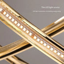 Axyaa Geometric Line LED Chandelier for Modern Home Decor & Lighting