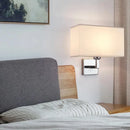 Axyaa LED Wall Lamp with Switch - Nordic Style Fabric Reading Light for Home Decor