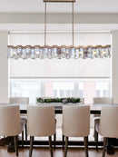 Italian Crystal Round Led Pendant Lamps by Axyaa - Classic Luxury for Dining, Living & Bedroom