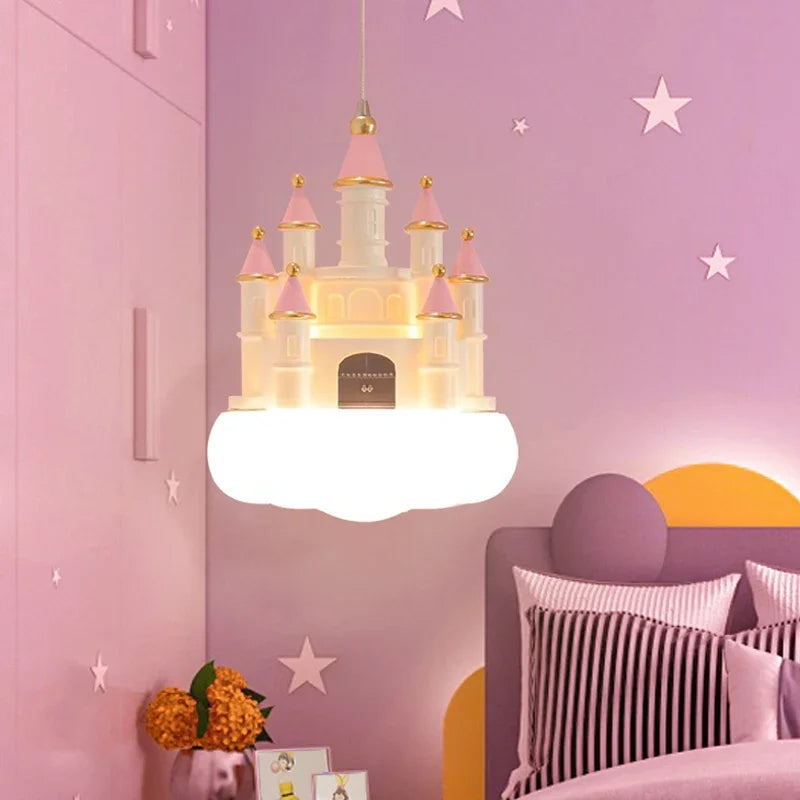 Axyaa Castle Chandelier LED Pendant Light for Children's Bedroom