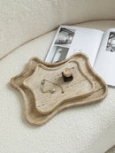 Axya Irregular Natural Tray, Decorative Fruit Plate & Desktop Storage Tray