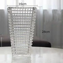 Axyaa Crystal Glass Vase for Flowers Desk Decoration