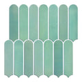 Axyaa 3D Green Tile Sticker, Self-adhesive Fish Scale Backsplash for Kitchen Bathroom