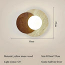 Axyaa Yellow Stone Wall Lamp for Japanese Bedroom, Living Room, Staircase Lighting