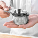 Axyaa Stainless Steel Measuring Cups Spoons Set with Scale Kitchen Baking Tools Silver