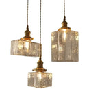 Axyaa Vintage Brass Glass Pendant Lamp for Bedroom and Dining Room
