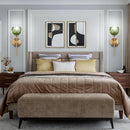 Axyaa Floral Glass Wall Sconce: LED Bedroom/Living Room Lamp