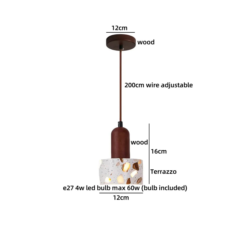 Axyaa White Ceramic Brass LED Pendant Light Modern Nordic Hanging Lamp