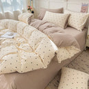 Axyaa Modern Minimalist Duvet Cover Bedding Sets, All Season Comfort, Solid Color