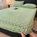 Axyaa Coral Fleece Mattress Cover - Soft & Warm, All Around Elastic Band