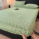 Axyaa Coral Fleece Mattress Cover - Soft & Warm, All Around Elastic Band