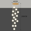 Axyaa Modern Duplex Staircase Pendant Light - Villa Magic Bean Style