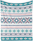 Axyaa Flannel Geometric Bohemian Blanket - Ethnic Style Pattern for Bed, Sofa, Camping