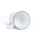 Axyaa 350ML White Enamel Sublimation Coffee Mug for Home and Coffee Shop