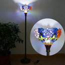 Axyaa Tiffany Stained Glass Floor Lamp - Retro American Design for Living Room and Bedroom