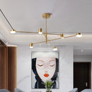 Axyaa Gold Black Art Chandelier for Living Room and Bedroom