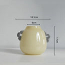 Axyaa Geometric Glass Vase for Home Decor or Flower Arrangement