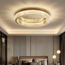 Axyaa Modern Luxury LED Crystal Ceiling Light, Chrome Finish
