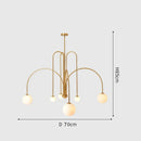 Axyaa Nordic Minimalist Modern Chandelier for Living Room Dining Bedroom