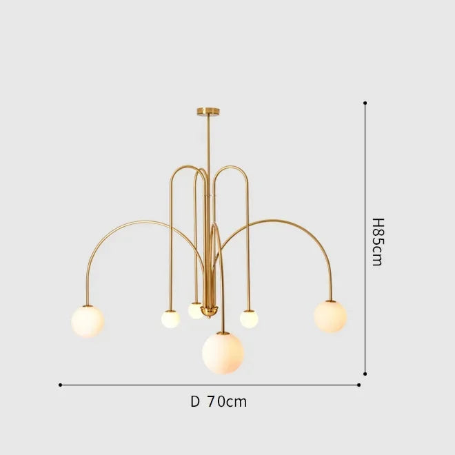 Axyaa Nordic Minimalist Modern Chandelier for Living Room Dining Bedroom