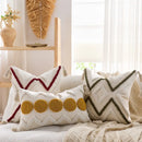 Axyaa Nordic Bohemian Tufted Tassel Throw Pillowcase, Geometric Pattern Cushion Cover