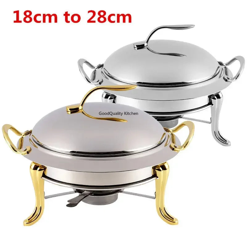 Axya Stainless Steel Alcohol Pot Dry Gold Small Hotpot Wedding Chafing Dish