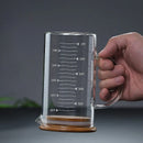 Axya Glass Measuring Cup Set With Lid, Heat-resistant, Scales, Laboratory Beaker, Handle