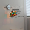 Axyaa Flexible Arm LED Wall Light Colorful Glass Bedside Sconce