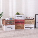 Axyaa Vintage Wooden Frame Storage Boxes Set of 4