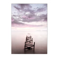 Violet Dream Lake Bridge Bloom Canvas Wall Art by Axyaa