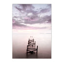 Violet Dream Lake Bridge Bloom Canvas Wall Art by Axyaa