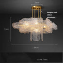 Axyaa Gold Pendant Lights - Glass Art Collection with Dimmable LED