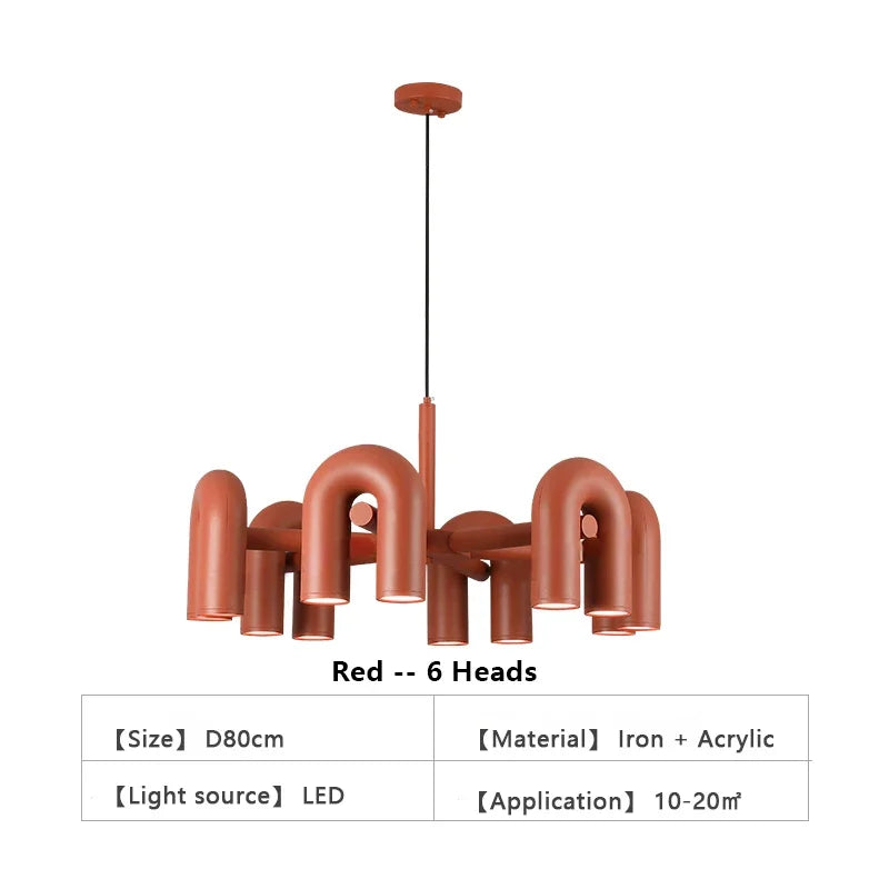 Axyaa Nordic LED Pendant Lamp Circle Ring Metal Light for Home Decor