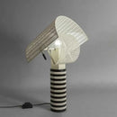 Axyaa Black White LED Stripe Table Lamp for Children's Bedroom & Living Room