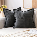 Axyaa Corduroy Striped Pillow Covers 45x45CM