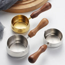 Axyaa Stainless Steel Seasoning Cup with Wooden Handle - Set of 4