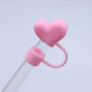 Axyaa Kawaii Heart Silicone Straw Toppers for Stanley Cup, 10mm, Tumbler Accessories