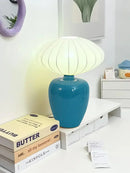 Axyaa Vintage Ceramics Desk Lamp for Children's Room or Living Room