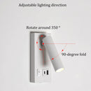 Axyaa LED Wall Lamp 3W Rotating Surface Mounted Light for Bedroom, Hotel, Study