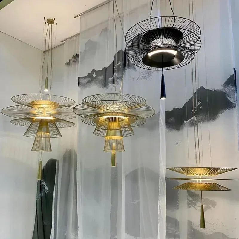 Axyaa Luxury Black Gold Chandelier for Living Dining Kitchen Island